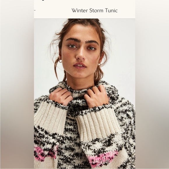 Free People Winter Storm Tunic Sweater Size Small NWT - Picture 4 of 14